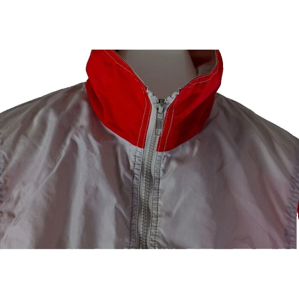 Nike Gray Tag Vintage Windbreaker Youth Size Large Color Block